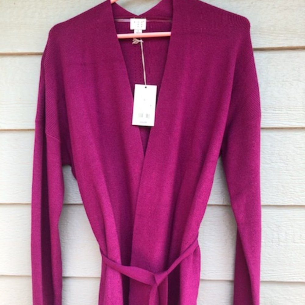 NWT Women's Large belted cardigan